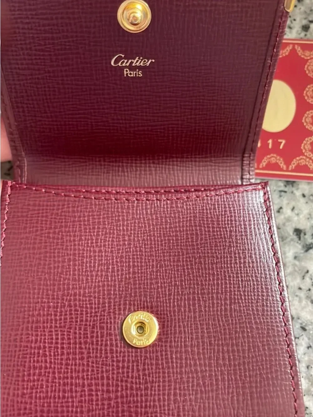 Cartier compact leather